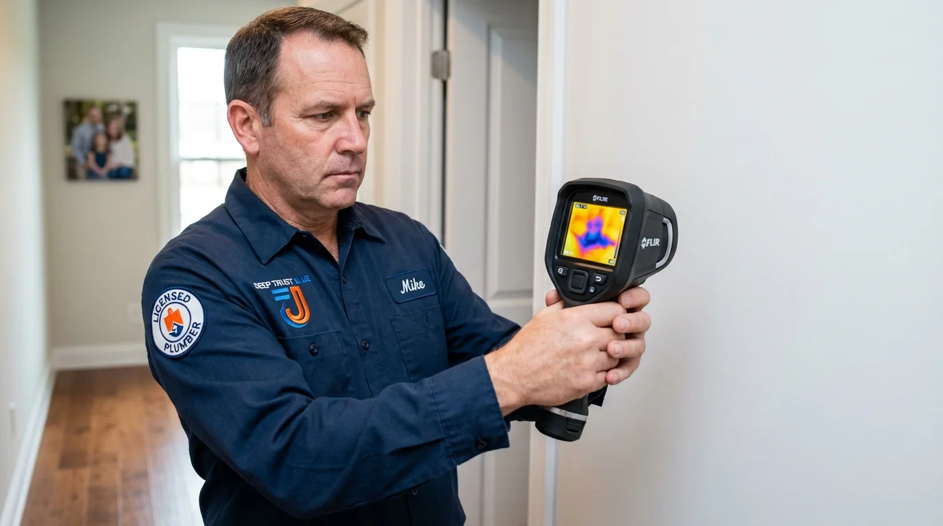 Thermal imaging leak detection by Johns Plumbing LLC in East Hampton